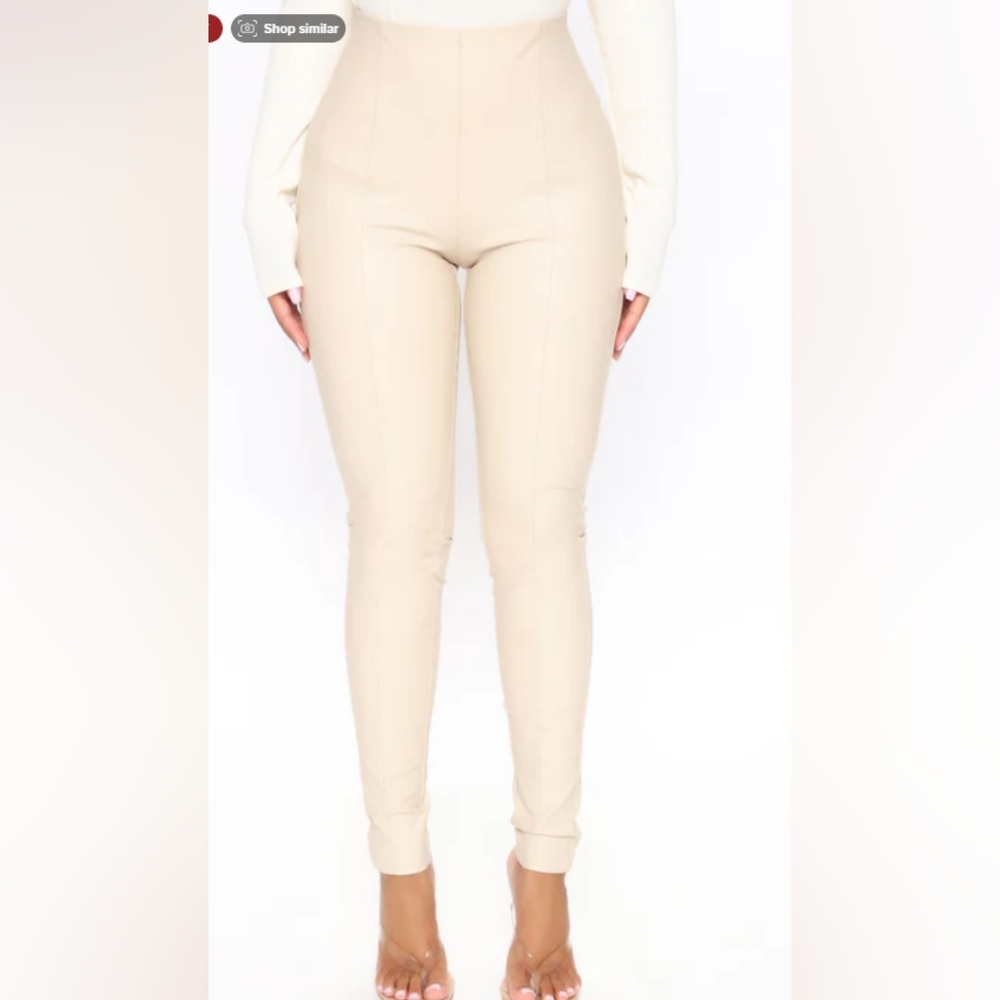 Backing it up faux leather leggings